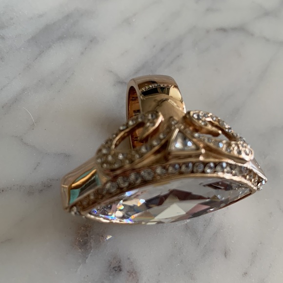 Swarovski Crystal Rose Gold Marquis Cocktail Ring by MMCrystal Size 6 - Picture 4 of 4